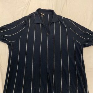 Express stripped quarter zip up